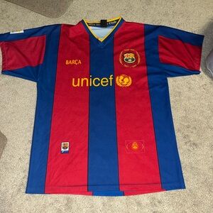 1957-2007 FC Barcelona Barca FCB Jersey Shirt Camiseta Home unicef Large